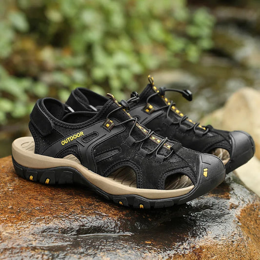 Luxury Platform Sandals Men's Shoes Summer Anti-collision Outdoor Walking Treking Casual Shoes Hiking Slippers Beach Wading Shoe